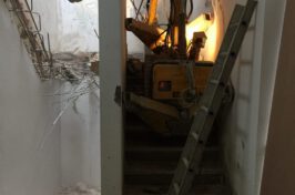 Removing a concrete staircase