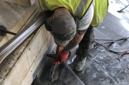 man working on concrete